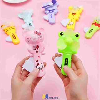 Summer Cool Creative Cartoon Hand Pressure Fan Mini-Portable Children Small Fan Push Hand-held Manual Fan MOLISA