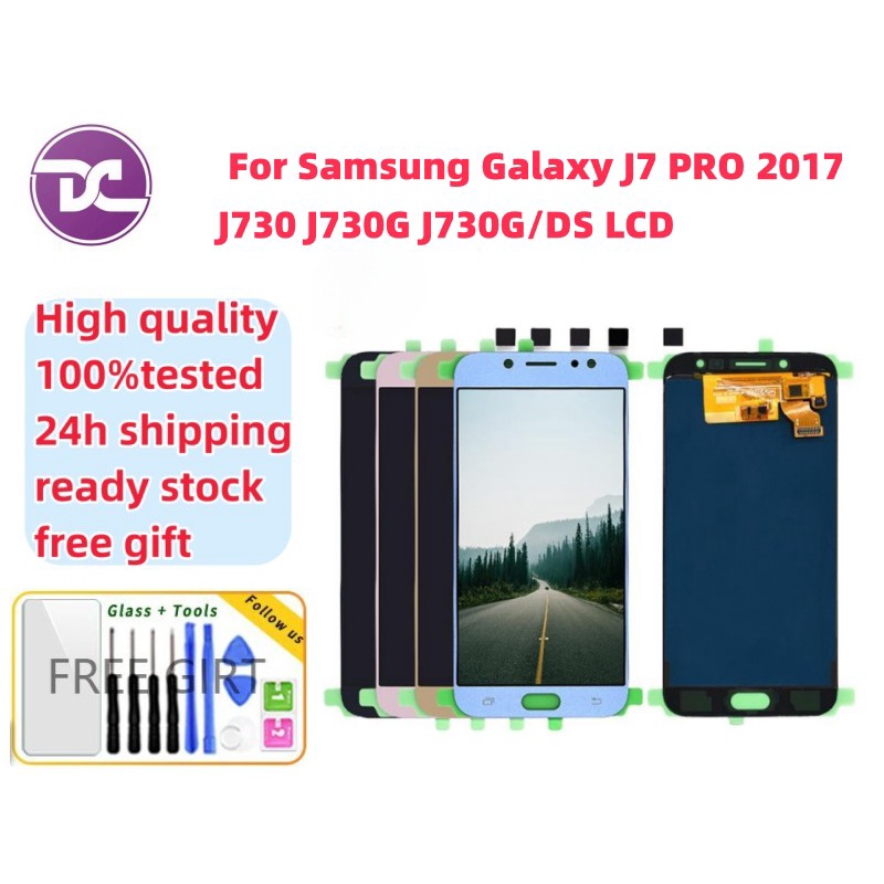 อะไหล่หน้าจอ LCD ทดสอบแล้ว 100% คุณภาพสูง แบบเปลี่ยน สําหรับ Samsung Galaxy J7 PRO 2017 J730 J730G J730DS