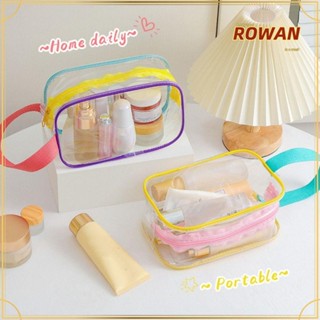 ROWANS กระเป๋าเครื่องสําอาง PVC แบบใส แฟชั่น สําหรับอาบน้ํา