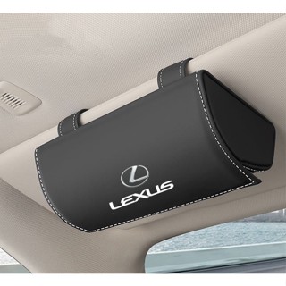 LEXUS LOGO car glasses sunglasses storage box CT200H ES300H ES260 LM300H LS500H NX350H NX260 NX400+ RX300 RX450 UX260H interior modified sun visor business card / card storage folding leather bag