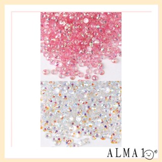 ALMA Ab พลอยเทียม ใส 2 สี 5 มม. SS20 สําหรับรองเท้า DIY 2000 ชิ้น