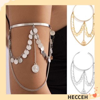 Hecceh สร้อยข้อมือเงิน ทอง Armlet ปรับได้ สําหรับผู้หญิง เด็กผู้หญิง พู่ ปลอกแขน