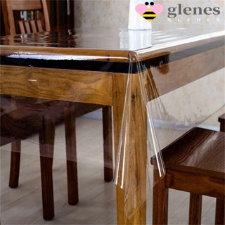 Glenes ผ้าปูโต๊ะ PVC ใส กันน้ํามัน ทรงสี่เหลี่ยมผืนผ้า ทําความสะอาดง่าย ของใช้ในครัวเรือน