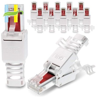 ปลั๊กเครือข่าย RJ45 CAT6 LAN UTP ไม่ต้องใช้เครื่องมือ CAT5 CAT7 12 ชิ้น