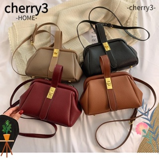 Cherry3 กระเป๋าถือ กระเป๋าสะพายไหล่ สะพายข้าง หนัง PU สําหรับผู้หญิง