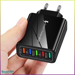 [Ready] Usb Charger 5 Ports Quick Charge Universal Wall Chargers Luminous [P/17]