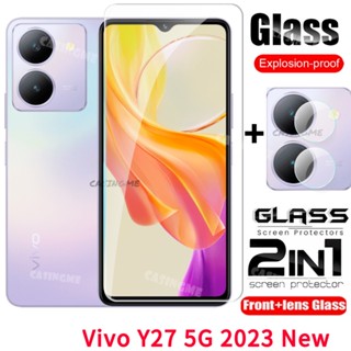 ฟิล์มกระจกนิรภัยกันรอยหน้าจอ เลนส์กล้อง ด้านหลัง สําหรับ Vivo Y27 5G 2023 Vivo Y27 5G VivoY27 Y 27 27Y 2023 4G 5G