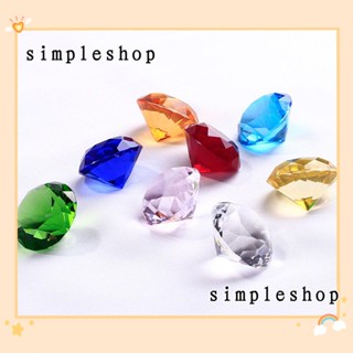 SIMPLE เพชรคริสตัลใส 30 มม. ของขวัญโรแมนติก สําหรับตกแต่งบ้าน