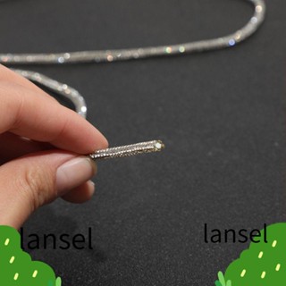 LANSEL เชือกผูกรองเท้า ประดับคริสตัล พลอยเทียม ทรงกลม 2 หลา สําหรับกระเป๋า DIY