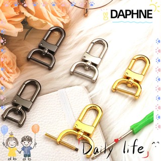 Daphne หัวเข็มขัดโลหะ แบบถอดได้ อุปกรณ์เสริม สําหรับสายคล้องกระเป๋าหนัง 2 ชิ้น