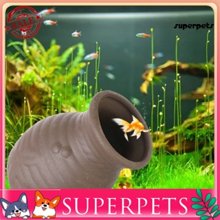 Superpets บ้านเซรามิค หลายรูปร่าง สําหรับเพาะพันธุ์ปลา ตู้ปลา พิพิธภัณฑ์สัตว์น้ํา