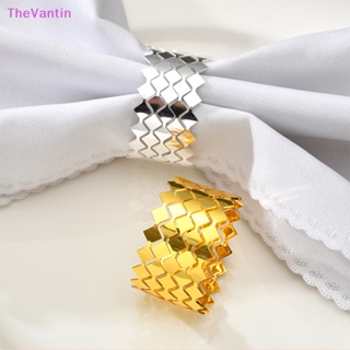 Thevantin แหวนผ้าเช็ดปาก โลหะ สีทอง หรูหรา สําหรับวันแม่ วันขอบคุณพระเจ้า