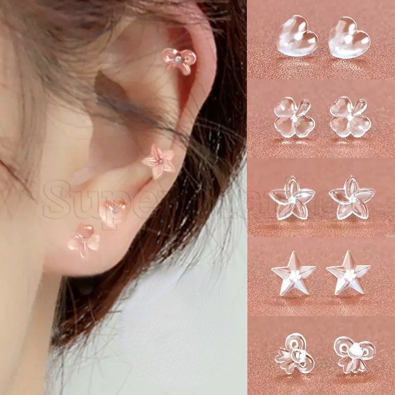[ Featured ] ต่างหูเรซิ่น พลาสติกใส ทรงเรขาคณิต ขนาดเล็ก กันแพ้ สไตล์เรียบง่าย เครื่องประดับ สําหรับเด็กผู้หญิง
