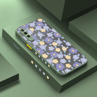 สําหรับ Huawei Y9s เคส การ์ตูน ภาพวาดสีน้ํามัน ดอกไม้ ดีไซน์ใหม่ บาง ฝ้า เคสโทรศัพท์ แข็ง ซิลิโคนนิ่ม เคสกันกระแทก