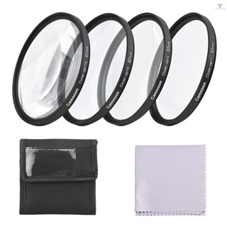 Fw Camnoon 67mm Close-up Filter Kit 4pcs(+1,+2,+4,+10) Macro Filters Close-up Lens Filter Set with Filter Pouch Cleaning Cloth Replacement for    Pentax Olympus Fuji