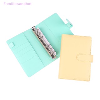 Familiesandhot&gt; สมุดโน๊ตบุ๊ค ปกหนัง PU ขนาด A6 สีมาการอง