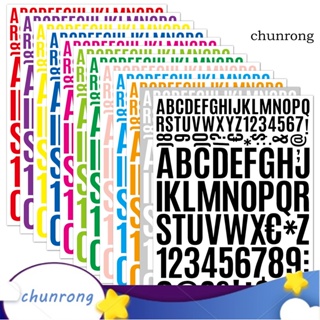 Chunrong สติกเกอร์ ลายตัวอักษร สีสันสดใส 12 แผ่น สําหรับตกแต่งสมุดภาพ ขวดน้ํา DIY