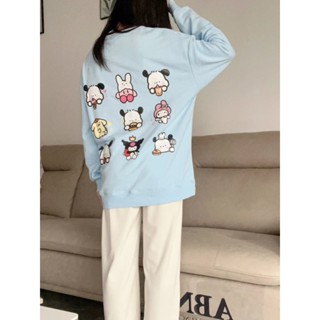 Cute dog round neck sweater men and women autumn and winter loose soft cute sweet student long-sleeved jacket