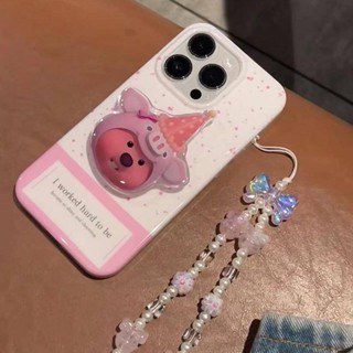 เคสโทรศัพท์มือถือนิ่ม ลายทับทิมน่ารัก พร้อมขาตั้ง สําหรับ Apple Iphone 14promax 13 12 11