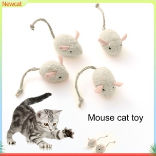 {Newcat} ของเล่นหนูจําลอง กันกัด สําหรับสัตว์เลี้ยง แมว 5 ชิ้น