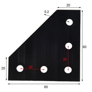 Angle Bracket Without Screws 5 Hole 90 Degree Joint Board Plate Corner