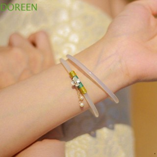 Doreen สร้อยข้อมือหยก อินเทรนด์ หรูหรา ดอกไม้ เครื่องประดับจัดงานแต่งงาน เพื่อน ของขวัญ สไตล์จีน เครื่องประดับ