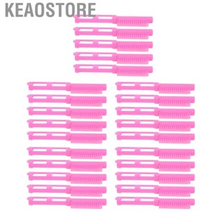 Keaostore Curling Perm Rods  Smoothing  Set 25pcs Pink Hollow Out for Barber Shop All Hair Types