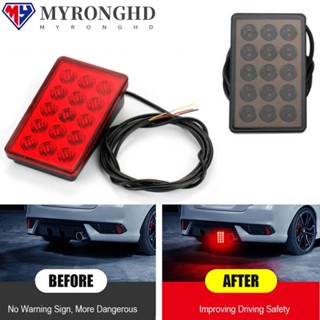 Myronghd ไฟเบรก 15 LED กันน้ํา สําหรับติดท้ายรถยนต์