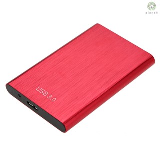 [DZ] เคสฮาร์ดดิสก์ SATA HDD SSD USB3.0 อลูมิเนียมอัลลอย 2.5 นิ้ว ความเร็วสูง แบบพกพา สีแดง