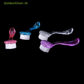 Goldensilver แปรงขัดเล็บ สีเงิน กําจัดสิ่งสกปรก สําหรับตกแต่งเล็บ