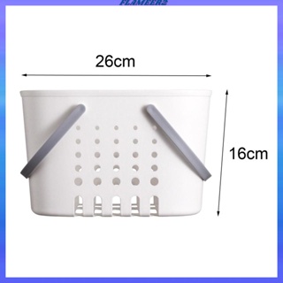 [Flameer2] ตะกร้าอาบน้ํา แบบกลวง พร้อมที่จับ ระบายน้ํา ทนทาน สําหรับจัดระเบียบห้องน้ํา