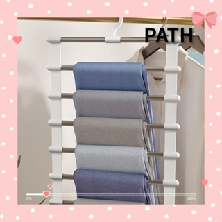 Path ไม้แขวนเสื้อ สเตนเลส 6/8 ชั้น ประหยัดพื้นที่ หลายชั้น สําหรับตู้เสื้อผ้า ผ้าพันคอ