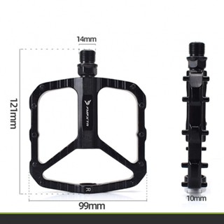 ที่เหยียบอลูมิเนียมอัลลอยด์ สีดํา สําหรับจักรยานเสือภูเขา 277 กรัม 2 ชิ้น