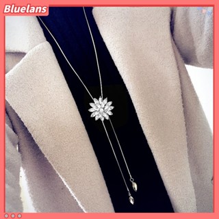 Bluelans สร้อยคอโซ่ยาว จี้เกล็ดหิมะ เครื่องประดับสําหรับผู้หญิง
