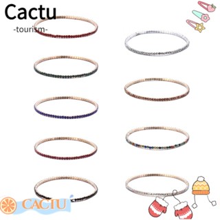 Cactu สร้อยข้อมือคริสตัล ของขวัญ เครื่องประดับแฟชั่น สายรัดข้อมือแวววาว