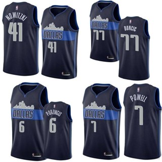 เสื้อกีฬาบาสเก็ตบอล ลาย NP2 NBA Jersey Dallas Mavericks Nowitzki Doncic Porzingis Powell PN2 สไตล์คลาสสิก