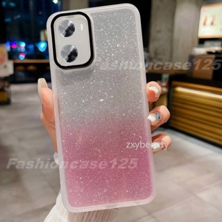 เคสโทรศัพท์ซิลิโคน TPU แบบนิ่ม กันกระแทก ป้องกันเลนส์กล้อง แต่งกลิตเตอร์ ไล่โทนสี สําหรับ OPPO A77s A57 A77 5G 4G OppoA57 2022