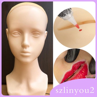 [szlinyou2] หุ่นหัวนางแบบ สีน้ําตาลอ่อน สําหรับโชว์เครื่องประดับ แว่นกันแดด