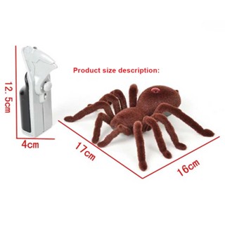 Kid Gift Remote Control Scary Creepy Soft Plush Spider Infrared RC Tarantula Toy