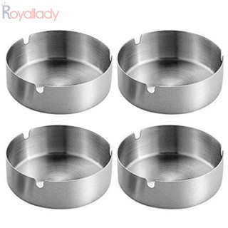 #ROYALLADY#Tray โต๊ะสูบบุหรี่ สเตนเลส แบบพกพา อุปกรณ์เสริม สําหรับห้องนอน