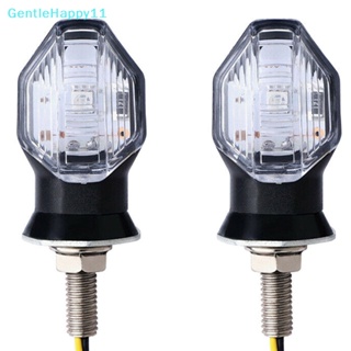 Gentlehappy ไฟเลี้ยว Led 1 ดวง สีเหลืองอําพัน สําหรับรถจักรยานยนต์ 2 ชิ้น