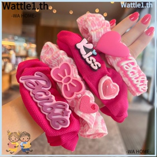 Wttle ยางรัดผมหางม้า แบบยืดหยุ่น สีพื้น สําหรับตุ๊กตาบาร์บี้