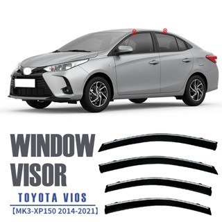 ที่บังแดดหน้าต่างรถยนต์ PC อุปกรณ์เสริม สําหรับ Toyota Vios XP90 XP150 2008-2023 4 ชิ้น