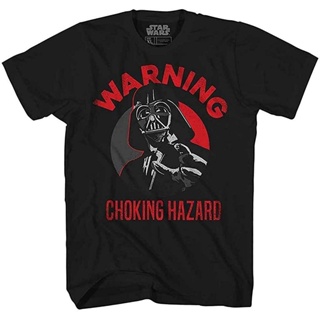 เสื้อยืดผู้ชายแฟชั่น STAR WARS Darth Vader Choking Hazard Empire Funny Humor Pun Mens Adult Tee Graphic T-Shirt For Men