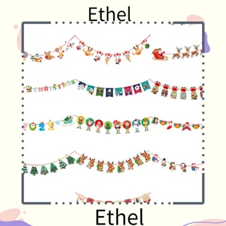 Ethel1 จี้กระดาษ ลาย Happy Year สําหรับตกแต่งประตู เทศกาลคริสต์มาส 2021