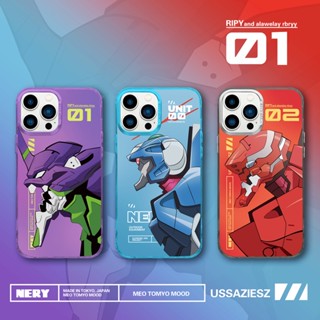 เคสโทรศัพท์มือถือ EVA ลายการ์ตูนอนิเมะ Evangelion ชุบสี สําหรับ iPhone 11 12 13 14 Pro Max