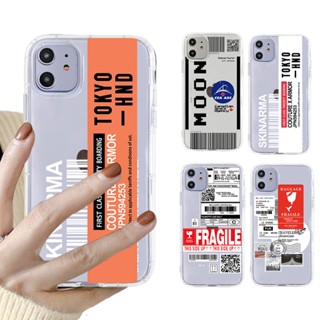 เคสโทรศัพท์ซิลิโคน TPU แบบนิ่ม ลายฉลากภาษาอังกฤษ สําหรับ IPhone 11 12 13 14 Promax 12Pro 13Pro 14Pro 14Plus X XS XR XSMAX QMY