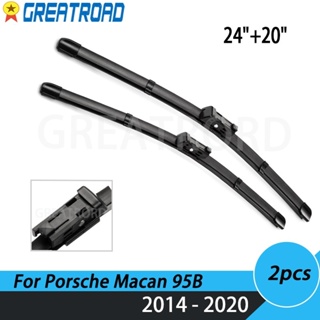 ใบปัดน้ําฝนกระจกหน้ารถยนต์ LHD 24 นิ้ว + 20 นิ้ว สําหรับ Porsche Macan 95B 2014-2020