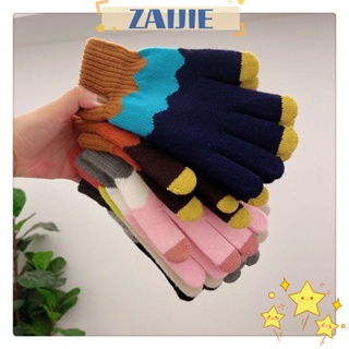 Zaijie24 ถุงมือ ผ้าฝ้าย หน้าจอสัมผัส ให้ความอบอุ่น แฟชั่นฤดูหนาว