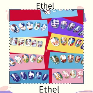 Ethel1 สติกเกอร์ติดเล็บ ลายศิลปะ หลายลาย แฟชั่น สําหรับตกแต่งเล็บ 12 แผ่น ต่อชุด